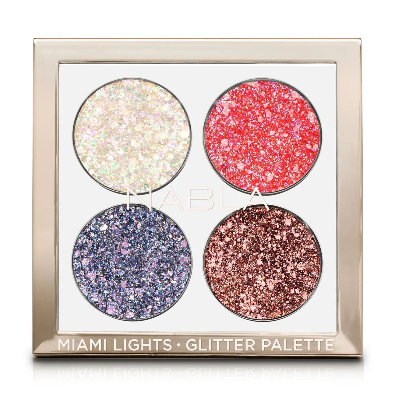 Палетка тіней для повік NABLA Miami Lights Collection Glitter Palette, 4 г